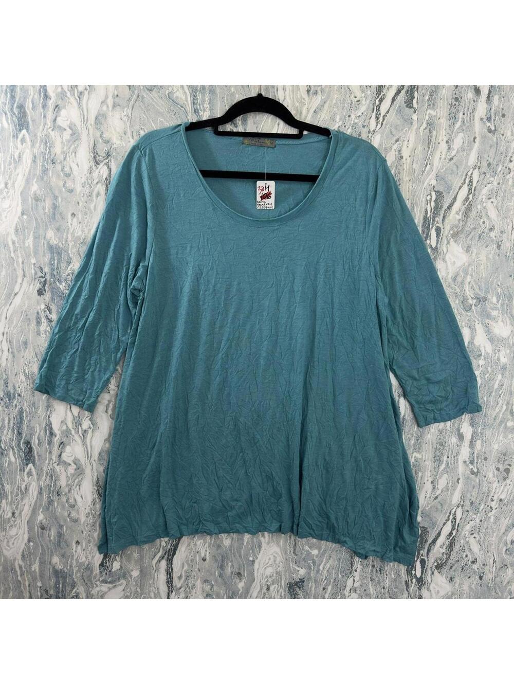 Casual Teal 3/4 Sleeve Top (M)